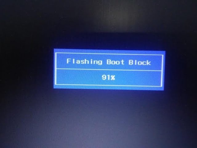 After Update BIOS stuck in 'Flashing Boot Block'