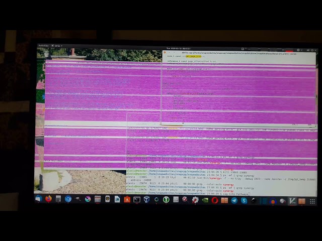 Green and Purple Lines Screen